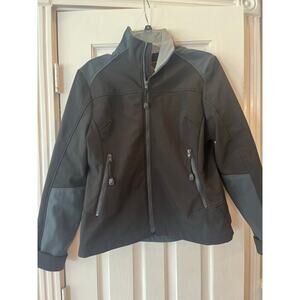 Cripple Creek Ranchwear Jacket Mens Large Black Softshell Zip Up Outdoor Coat
